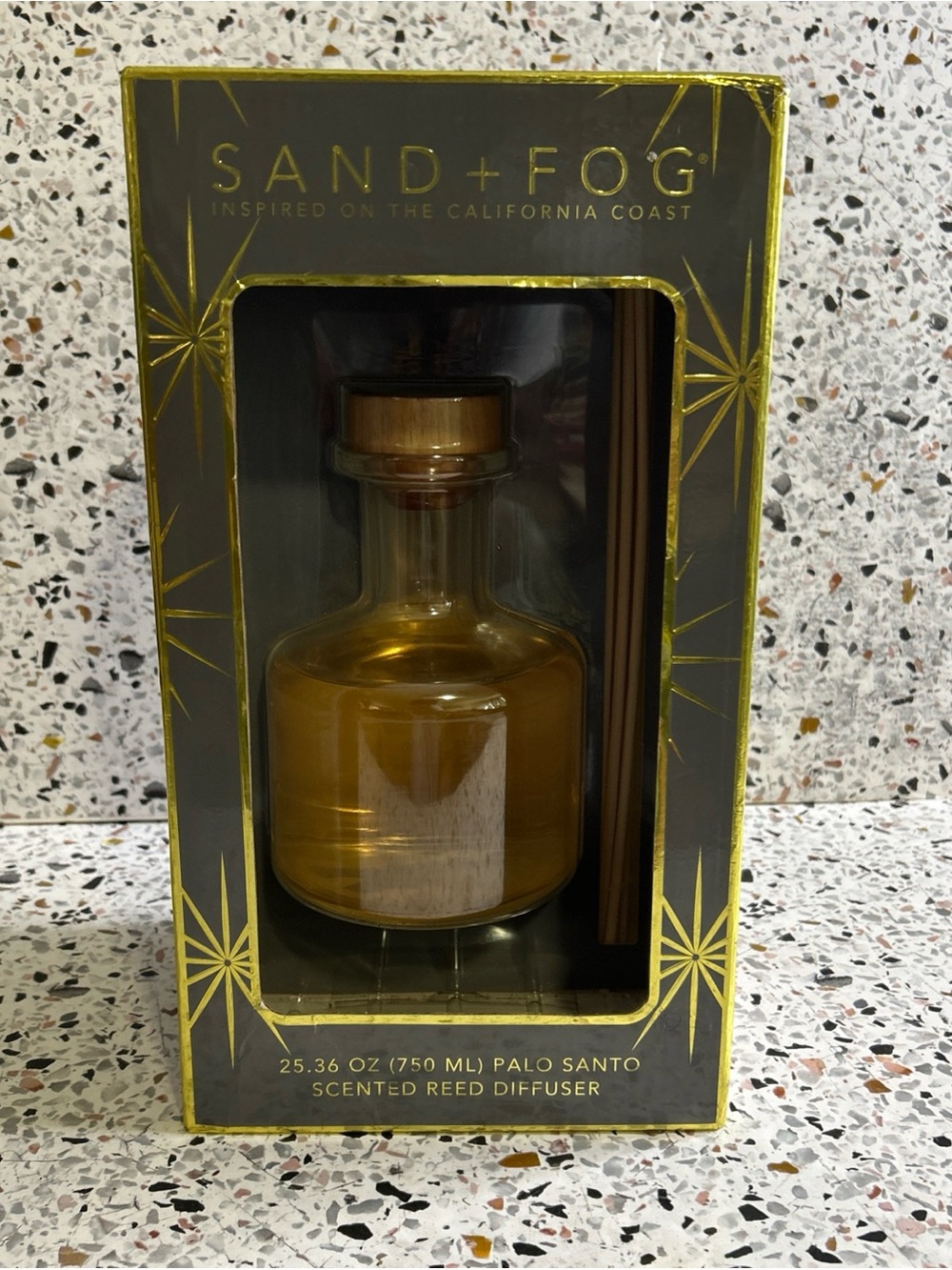 NEW in Box Sand + Fog Palo Santo Reed Diffuser Huge 25.36 Oz 750mL